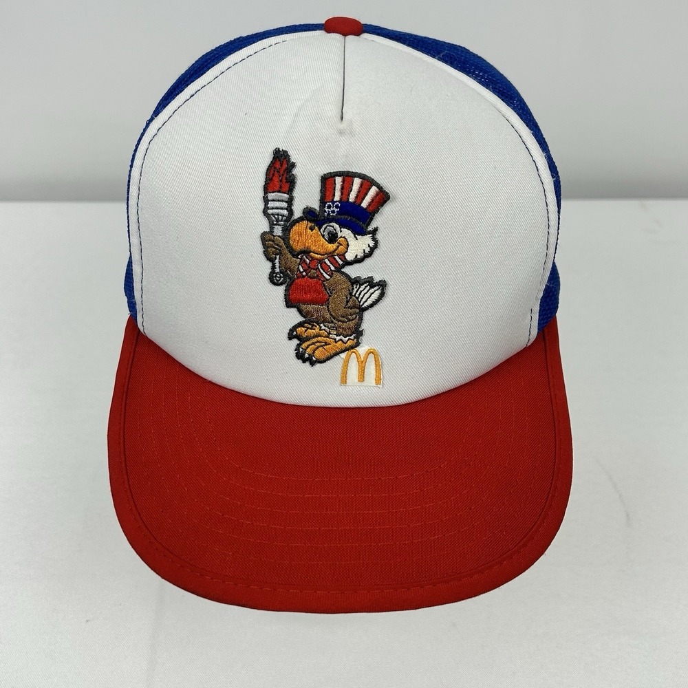 1984 Olympics McDonalds Trucker Mesh Snapback Hat Sam The Eagle